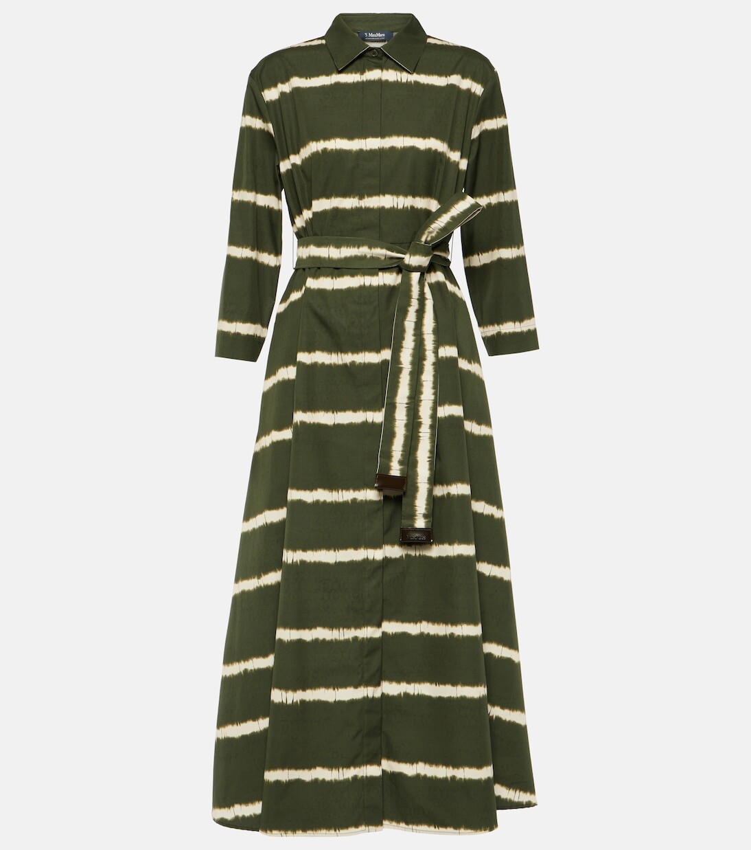 

Платье миди olanda в полоску из хлопка 'S Max Mara, зеленый