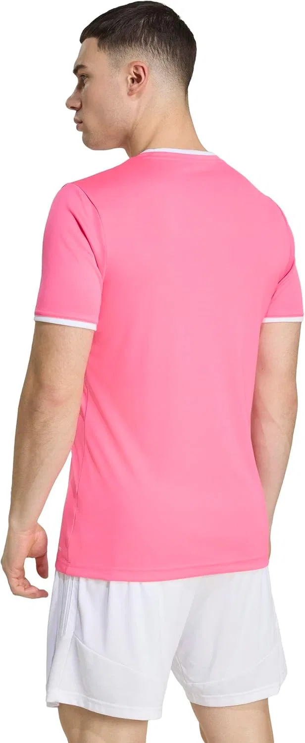 Футболка Slim Fit adidas Climacool Solar Pink/White — фото 3
