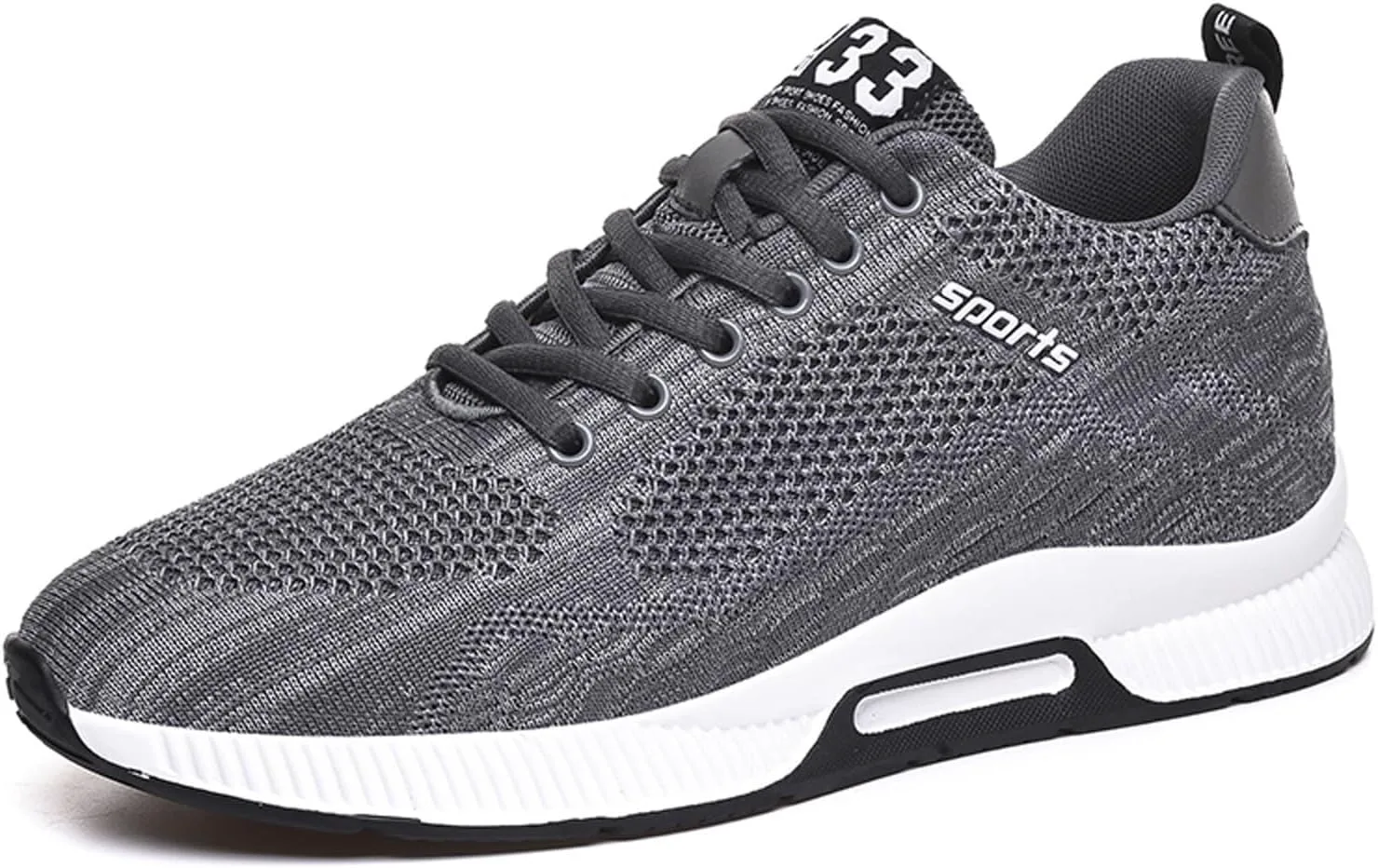 

Мужские невидимые обувные подъемники ihinzry, увеличивающие рост на 6 см, обувь с поднятой пяткой для мужчин, серый