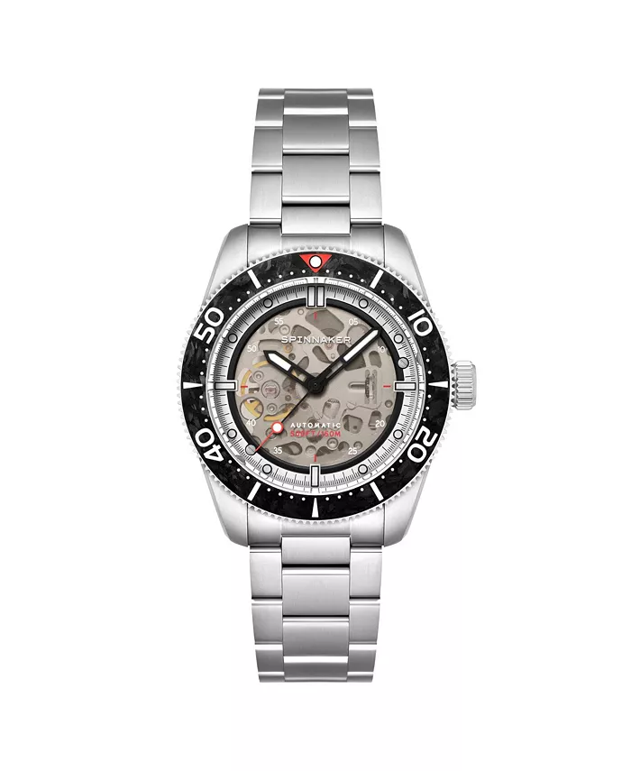 

Мужские часы Croft 42 Skeleton Automatic с браслетом из цельной нержавеющей стали, 42 мм Spinnaker