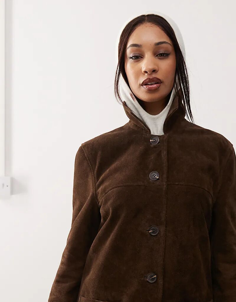 

Куртка замшевая Barneys originals темно-коричневого цвета