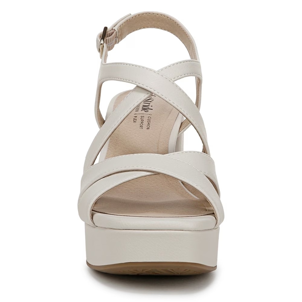 Женские босоножки на каблуке Adrianna Lifestride, bone faux leather — фото 3