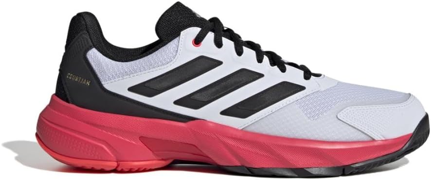 Мужские теннисные кроссовки Adidas Courtjam Control 3, белый/черный/красный — фото 4
