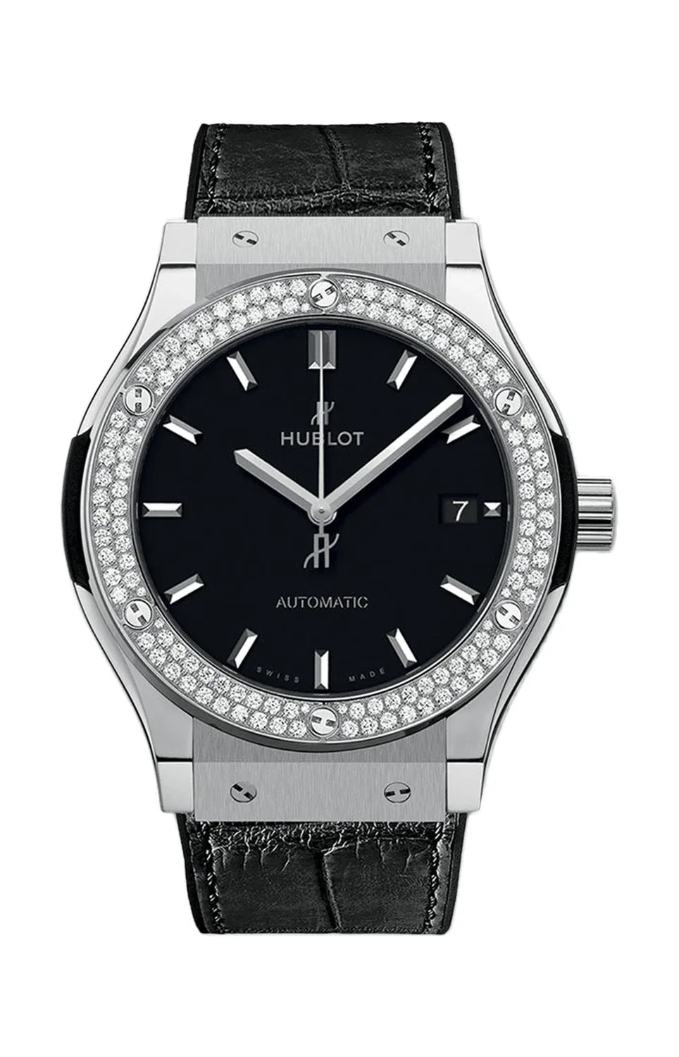 ТИТАН, БРИЛЛИАНТЫ, АВТОМАТИЧЕСКИЕ - 542.NX.1171.LR.1104 HUBLOT, черный