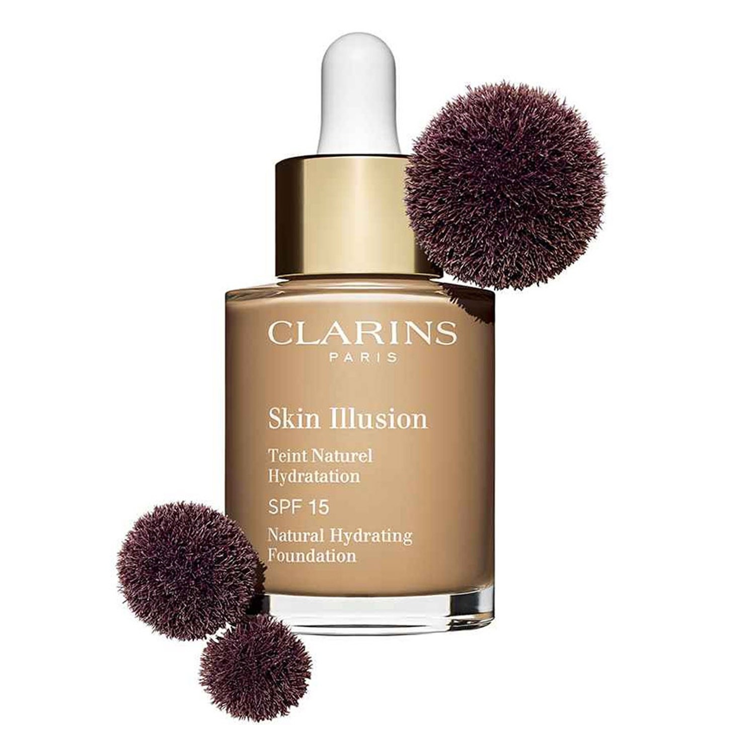 Тональный крем для лица skin illusion spf 15 Clarins, 110 - honey, объем 30 мл — фото 2