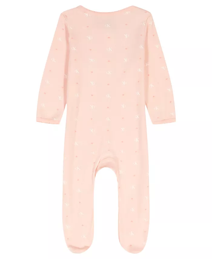 Calvin Klein Baby Girls Printed Footed Coverall Macy'S, мультиколор — фото 2