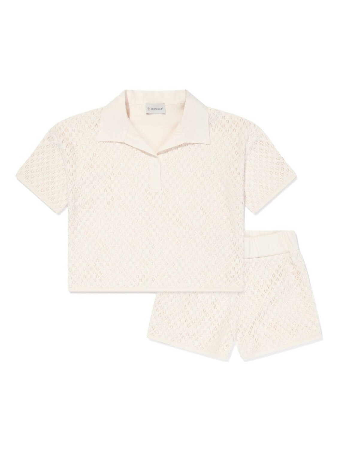 

Moncler Enfant комплект из шорт и топа из хлопковой смеси, белый