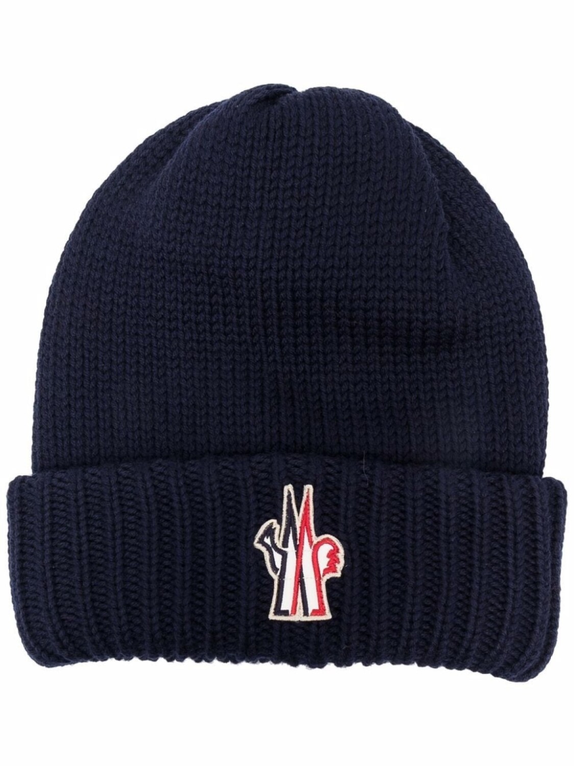 

Moncler Grenoble шапка бини с вышитым логотипом, синий