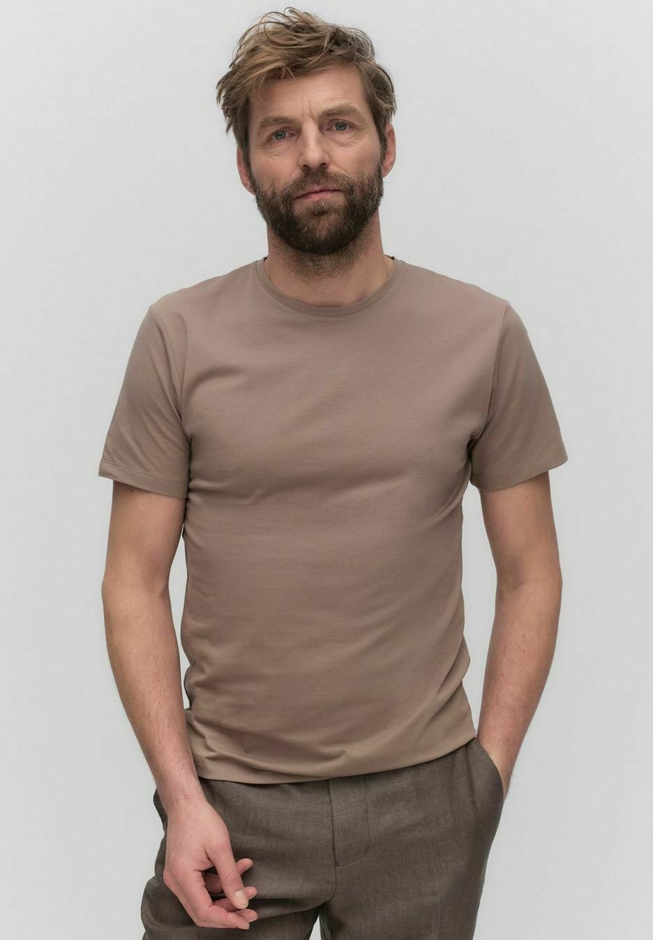 

Базовая футболка CORE SOLID O-NECK Bläck, коричневый