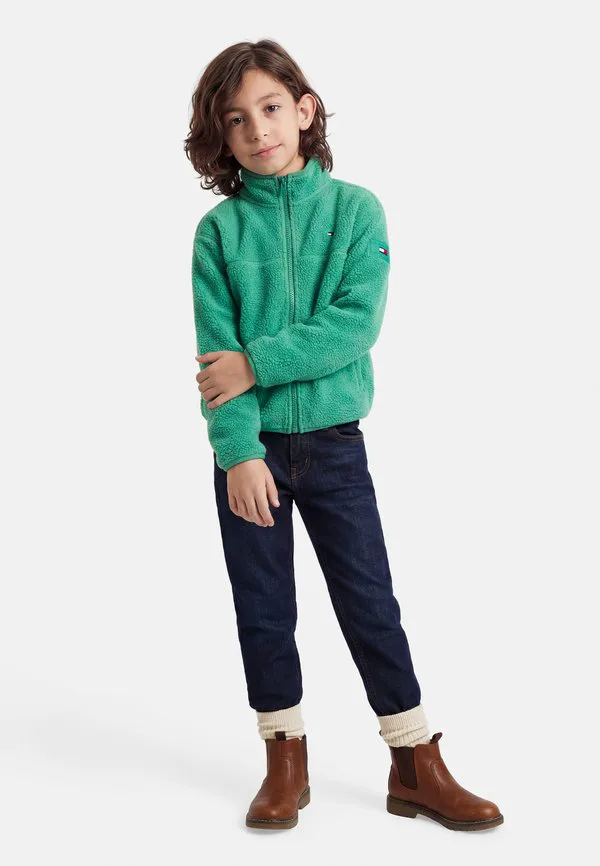 Незаменимая флисовая толстовка на молнии, флисовая куртка Tommy Hilfiger, Green