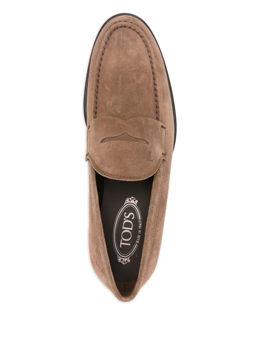 Замшевые пенни-лоферы TOD'S, коричневый — фото 4