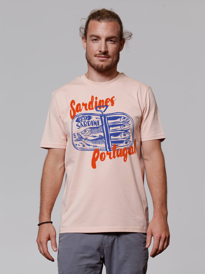 

Футболка wat Apparel T-Shirt Sardines Portugal, цвет Fraiche Peche