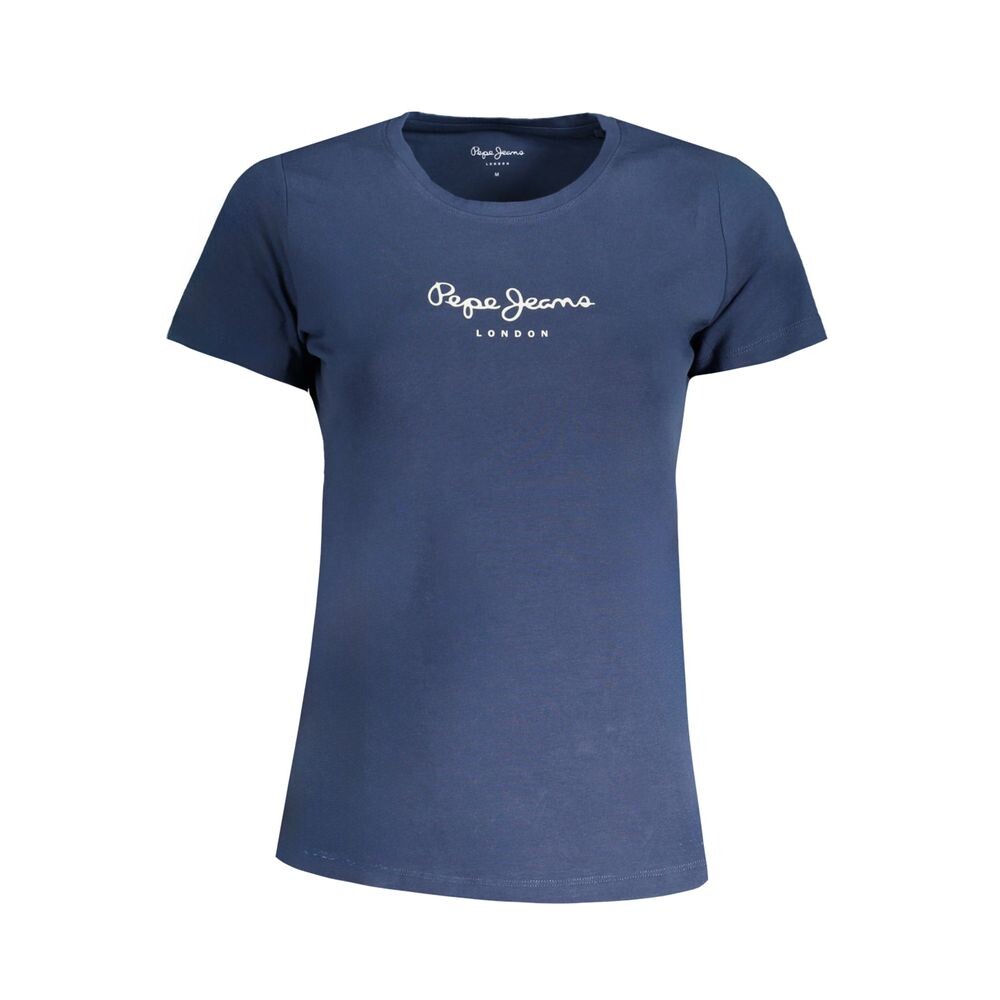 

Синие хлопковые топ и футболка Pepe Jeans