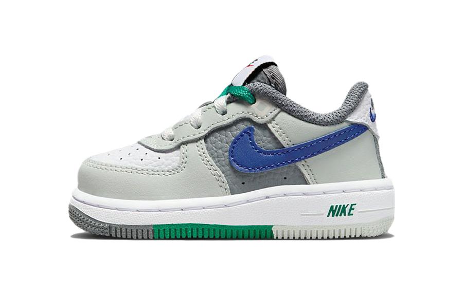 

Кроссовки Nike Force 1 LV8 TD 'Split - Light Silver Deep Royal', синий