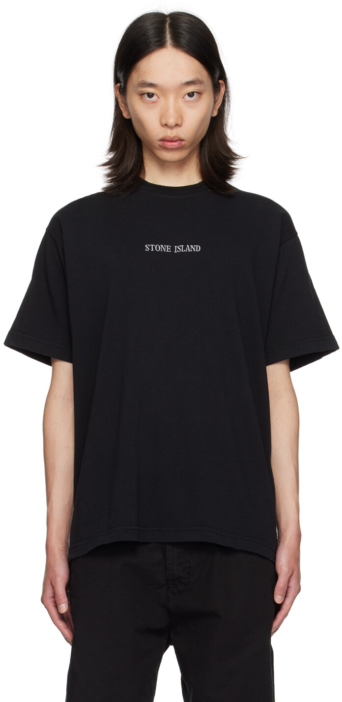 

Футболка с вышитым логотипом Stone Island