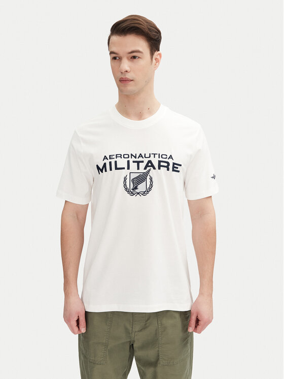 

Футболка обычного кроя 251TS2379J674 Aeronautica Militare, белый