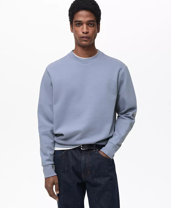

Мужской хлопковый свитшот Regular-Fit MANGO, синий