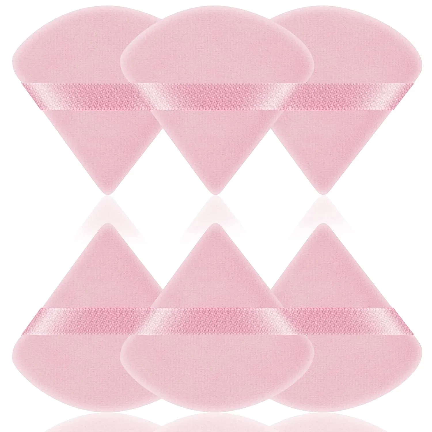 Набор из 6 треугольных спонжей для макияжа AUAUY Auauy, 6 Pink