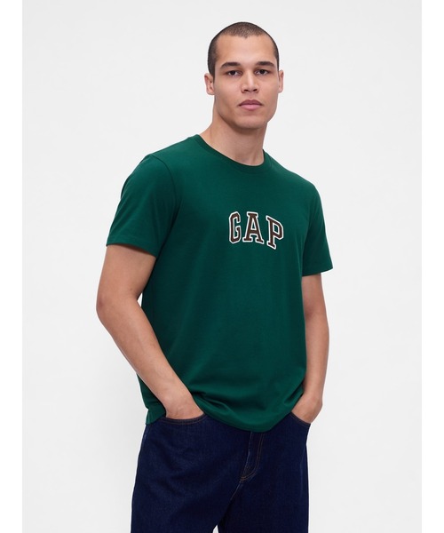 

Футболка унисекс с логотипом Gap, темно-зеленая