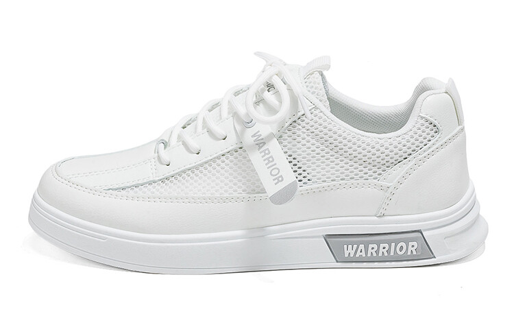 

Кроссовки WARRIOR Skateboarding Shoes Men Low-top Gray, белый/серый