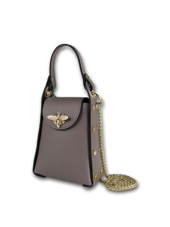 

Кожаная сумка через плечо Toscanto коричневого, серо-коричневого цвета, примерно 13 см Toscanto