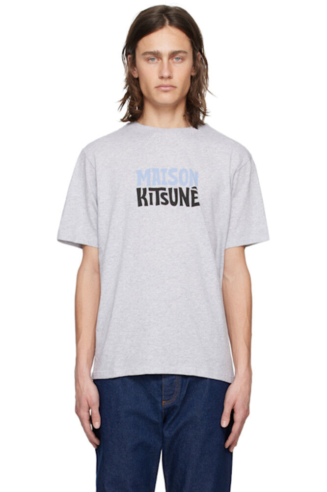 

Серая футболка Surf Club Maison Kitsuné