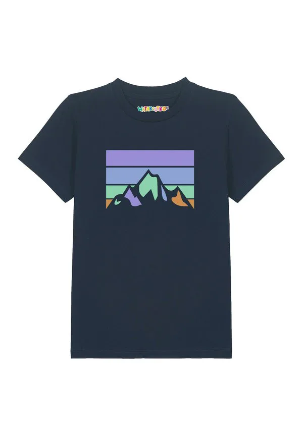 Футболка с ретро-пейзажным принтом Watapparel, French Navy