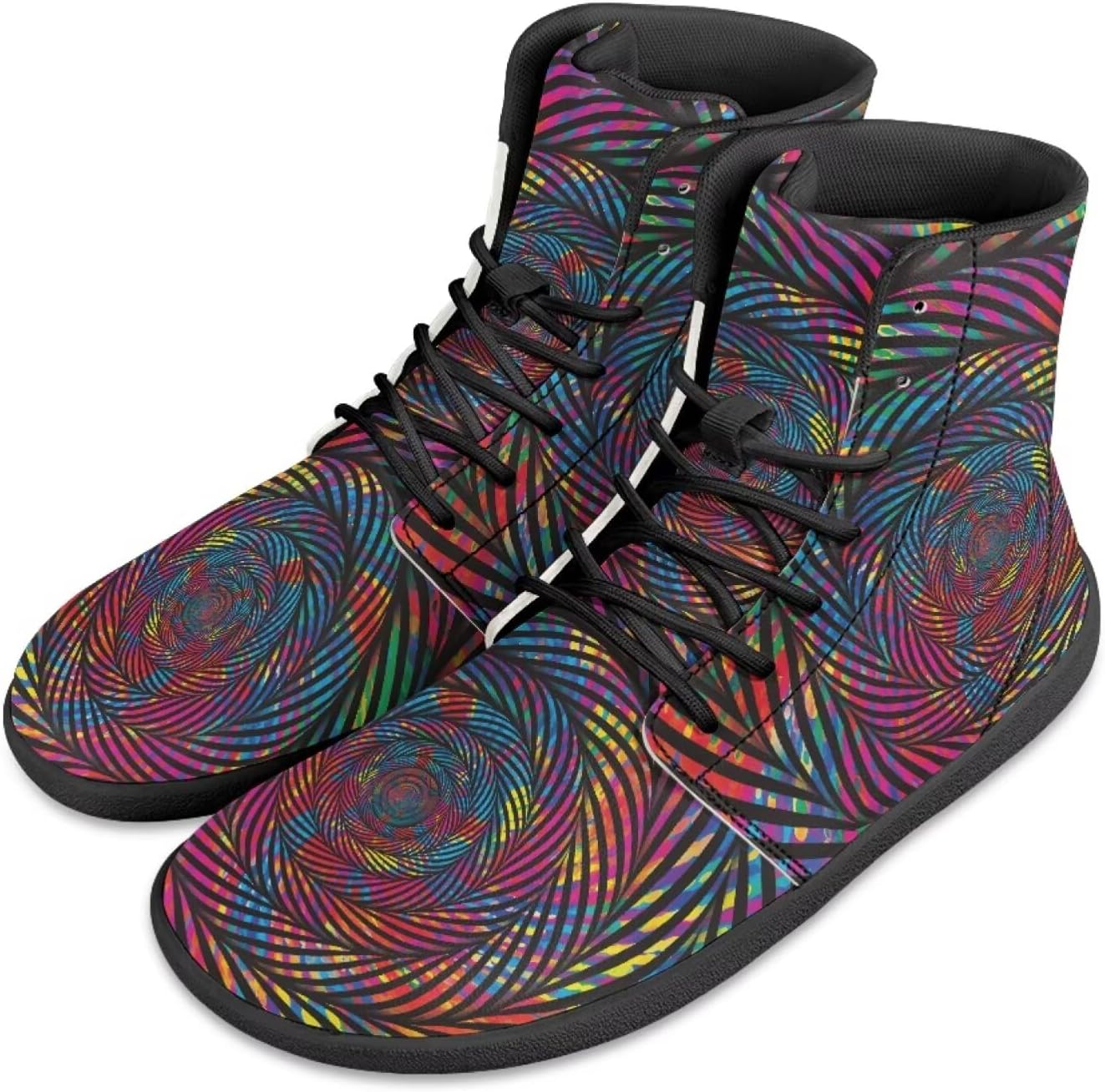 Кроссовки Binienty Fashion Barefoot Flat для мужчин и женщин, Rainbow Tie Dye Whirlpools — фото 2