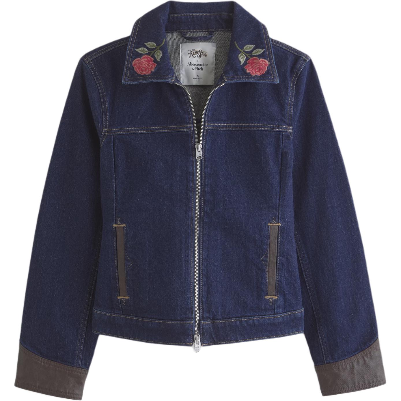 

Джинсовая куртка женская Abercrombie＆Fitch, темный синий