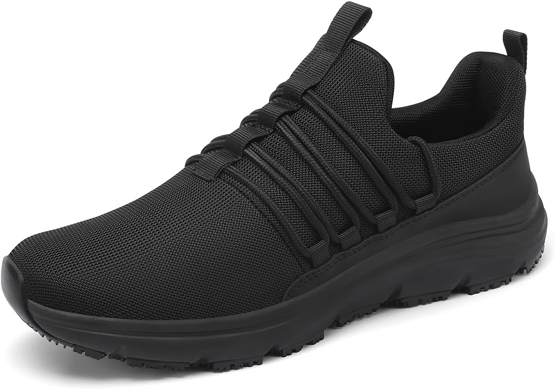 

Нескользящие туфли VikoViren для мужчин, кроссовки для ресторанов или сферы общественного питания, дышащие, легкие, водостойкие, для ходьбы, обувь для шеф-поваров и кухни, черный