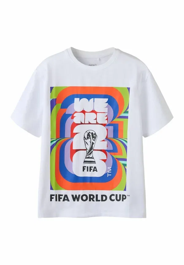Футболка Nkmmacs fifa ss nreg top box ous print t-shirt Name It, ярко-белый