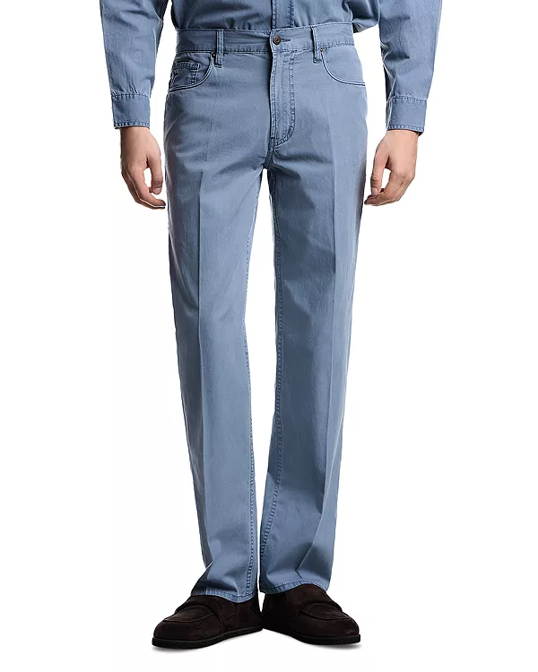 

Прямые джинсы ярко-синего цвета Emporio Armani, синий