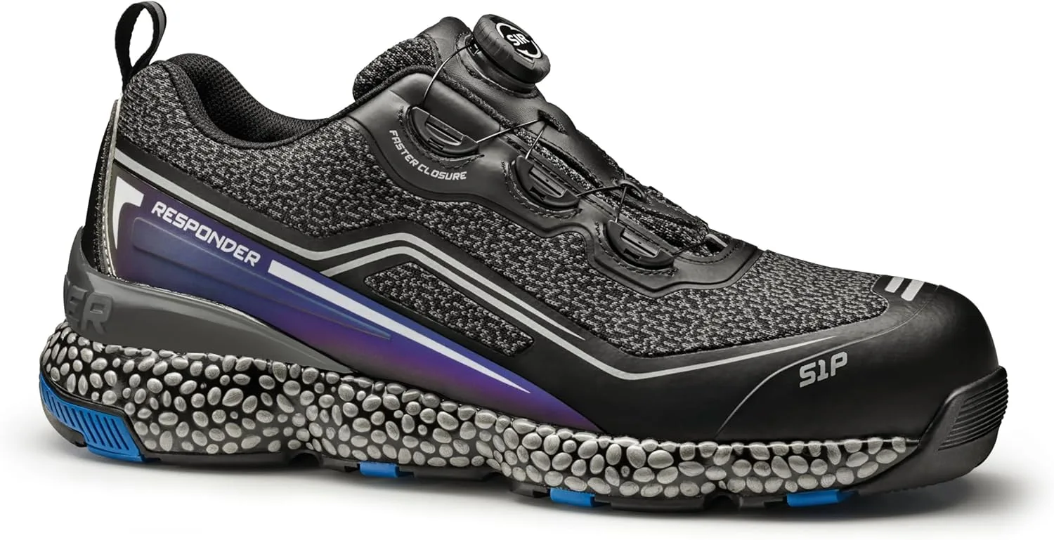 Мужские защитные рабочие ботинки Sir Safety Work Shoes с алюминиевым защитным носком, обеспечивающие защиту от электронных компонентов и чипов стабилизатора Sir Safety System, серый