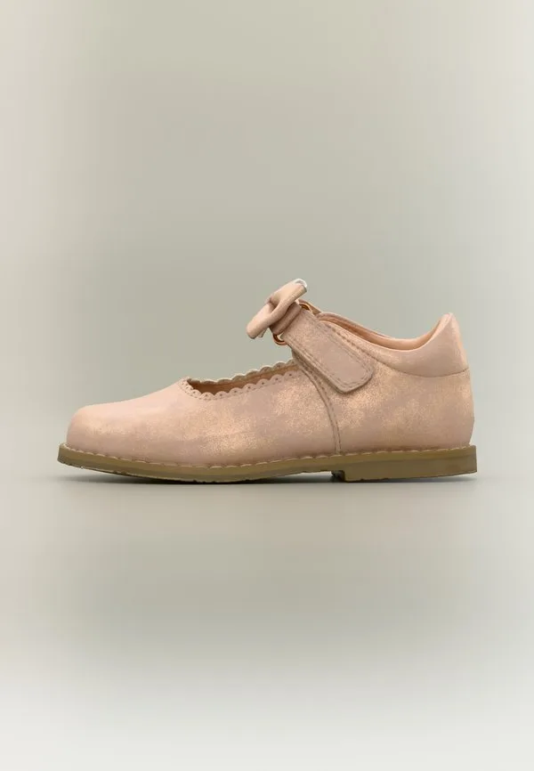 Балетки с ремешком на щиколотке, цвет розовое золото Friboo, Rose Gold-Coloured