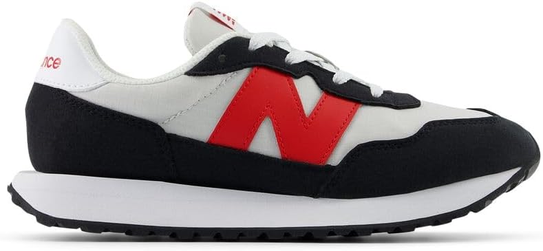 Кроссовки New Balance Kids 237 V1 на шнуровке, красный/серый — фото 3