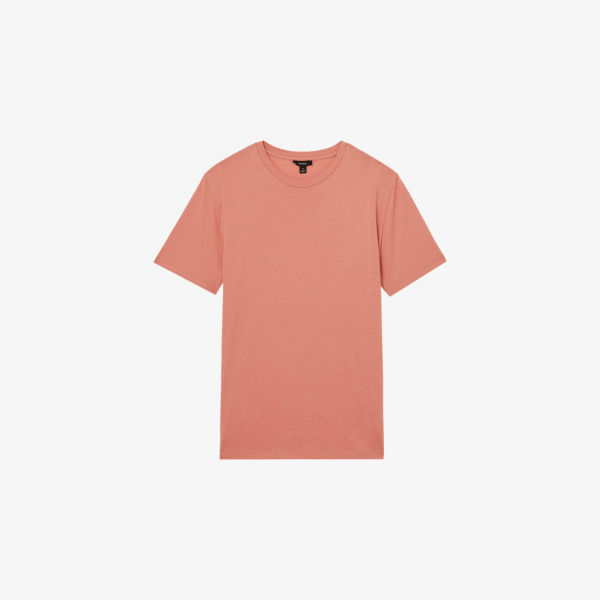 

Благословенный короткий рукав хлопковая футболка с круглым вырезом Reiss, розовый