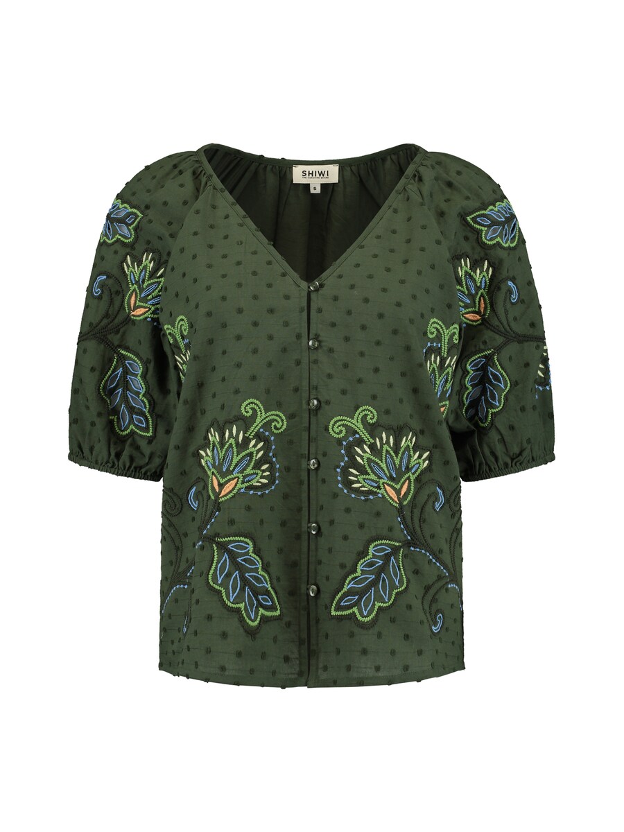 

Блуза Shiwi Erin Dobby, светло-зеленый/темно-зеленый