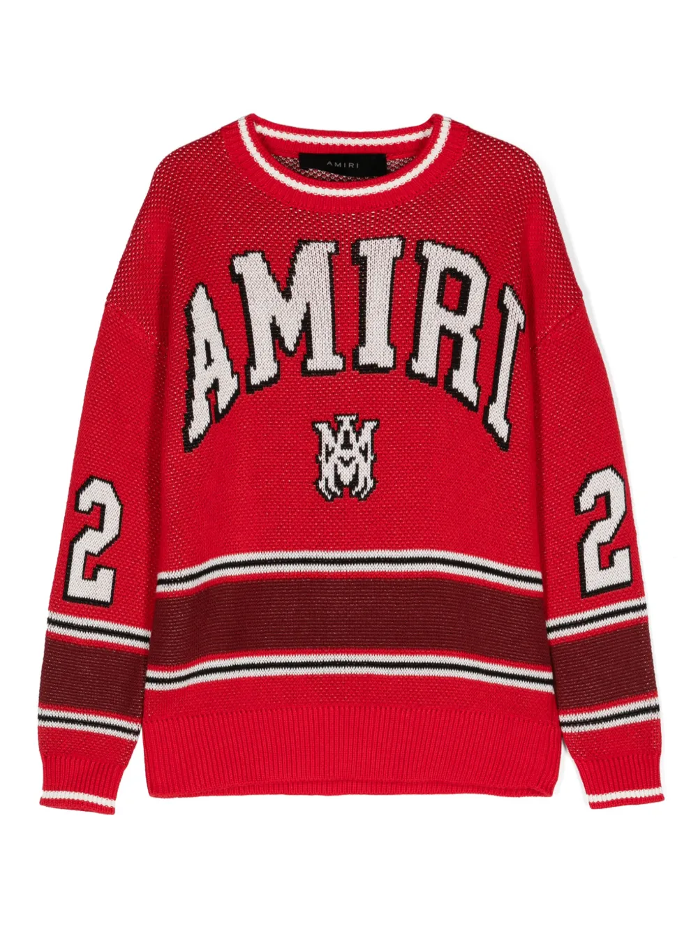 

Жаккардовый джемпер 22 в полоску AMIRI KIDS, красный