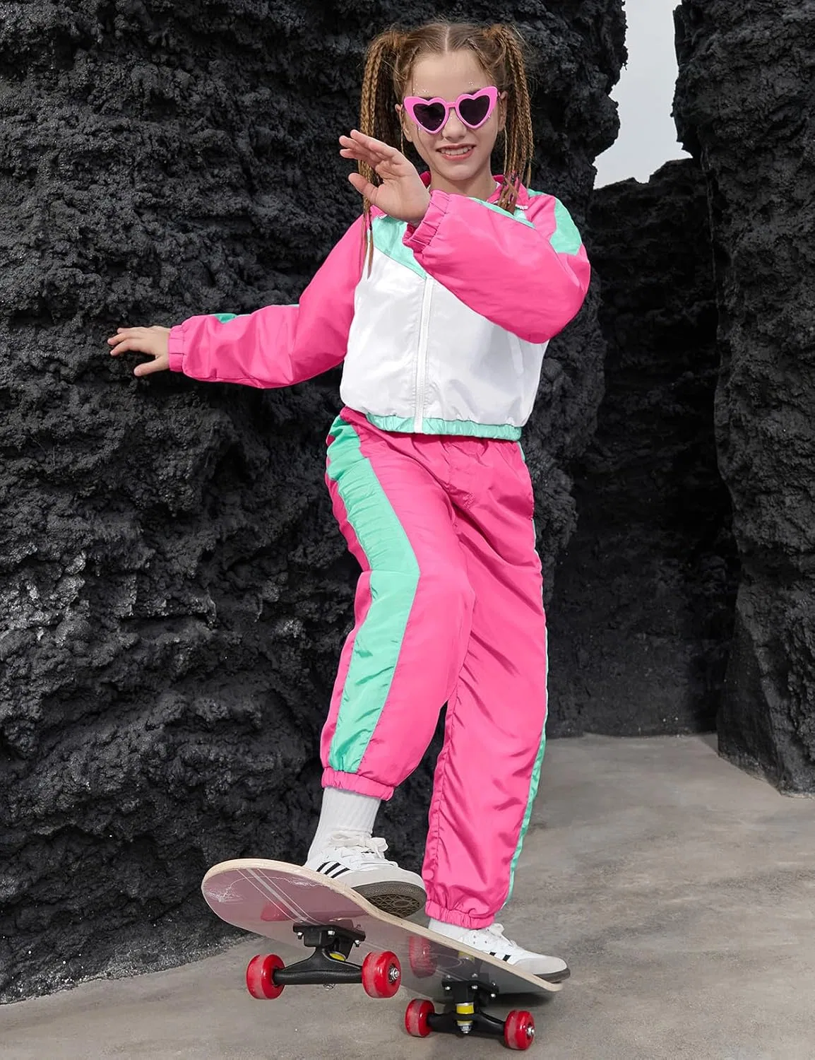 Спортивный костюм для девочек Perfashion, куртка и брюки, Hot Pink — фото 2
