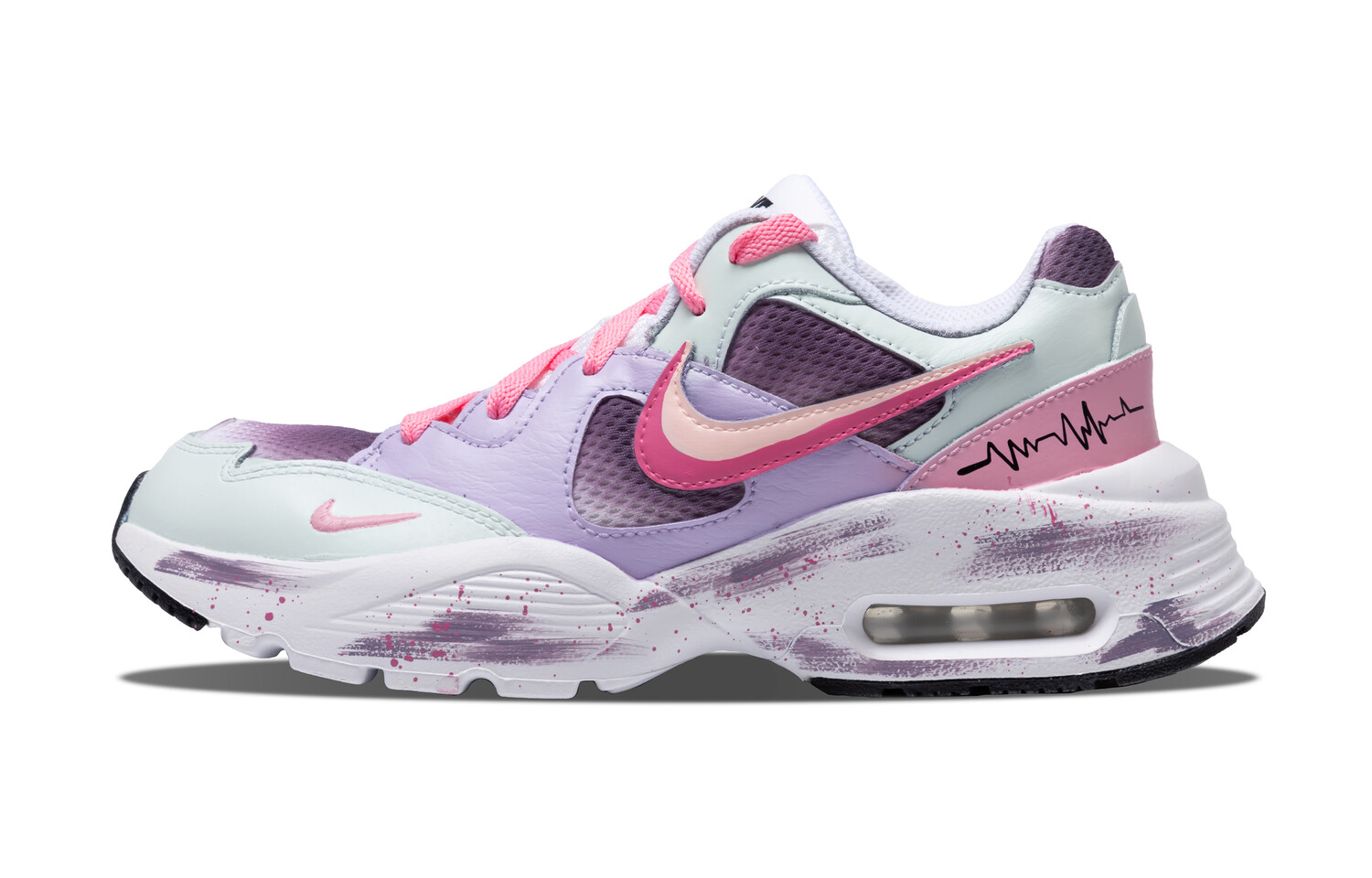 

Кроссовки Air Max Fusion женские с низким верхом, белые/фиолетовые Nike