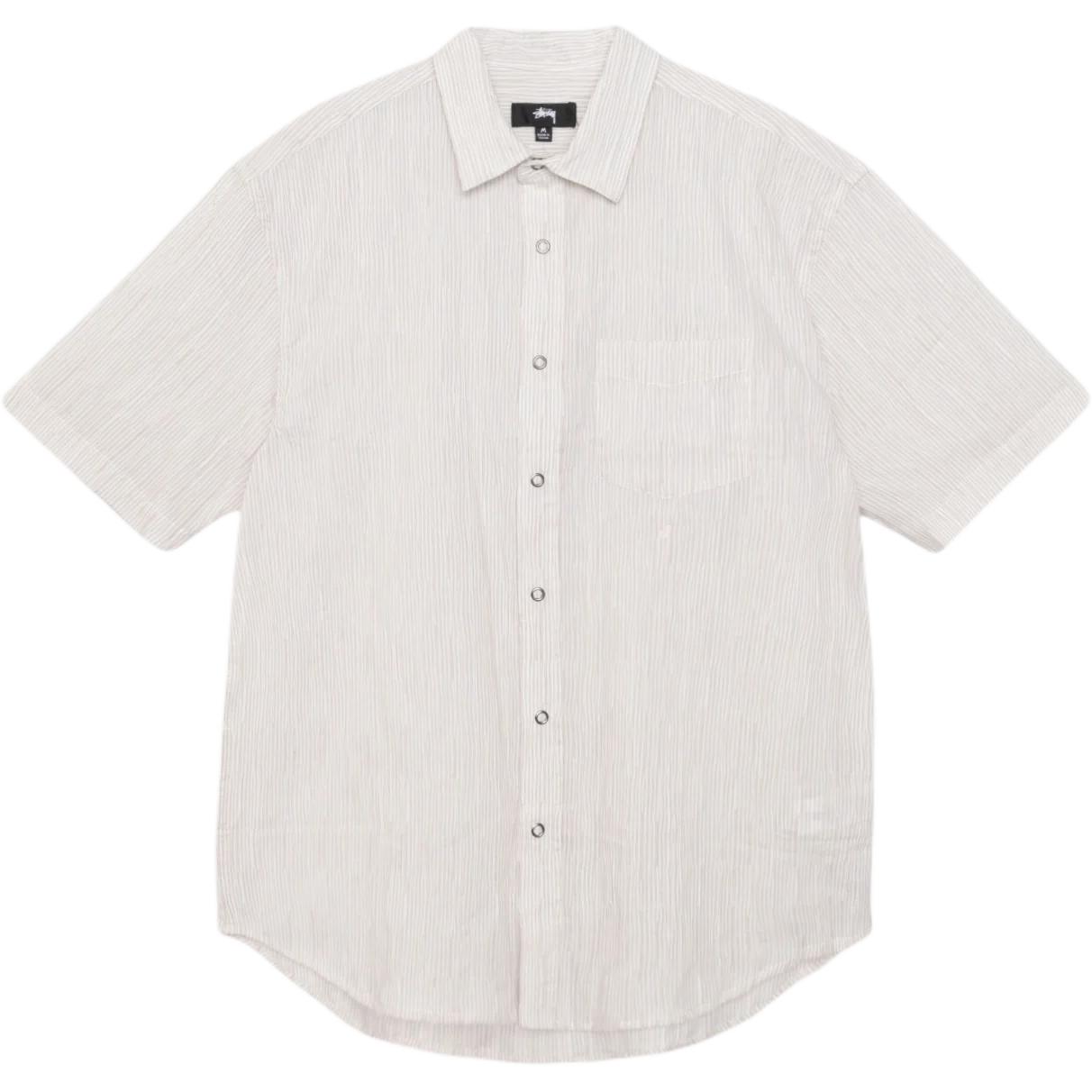 

Волнистая полосатая рубашка с коротким рукавом Stussy, белый