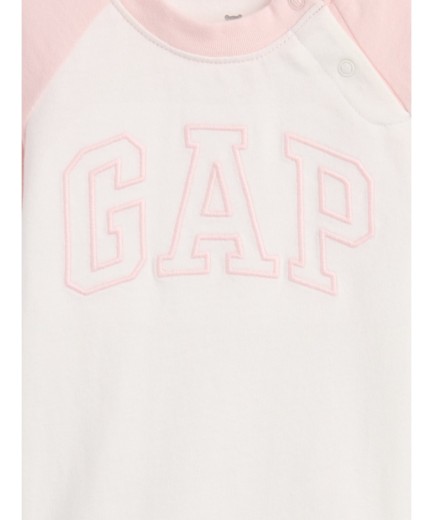 Боди из органического хлопка с логотипом и рукавами реглан Детское Gap, SPRING_PINK — фото 3