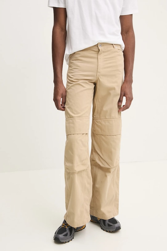 

Хлопковые брюки Hugo Blue, бежевый