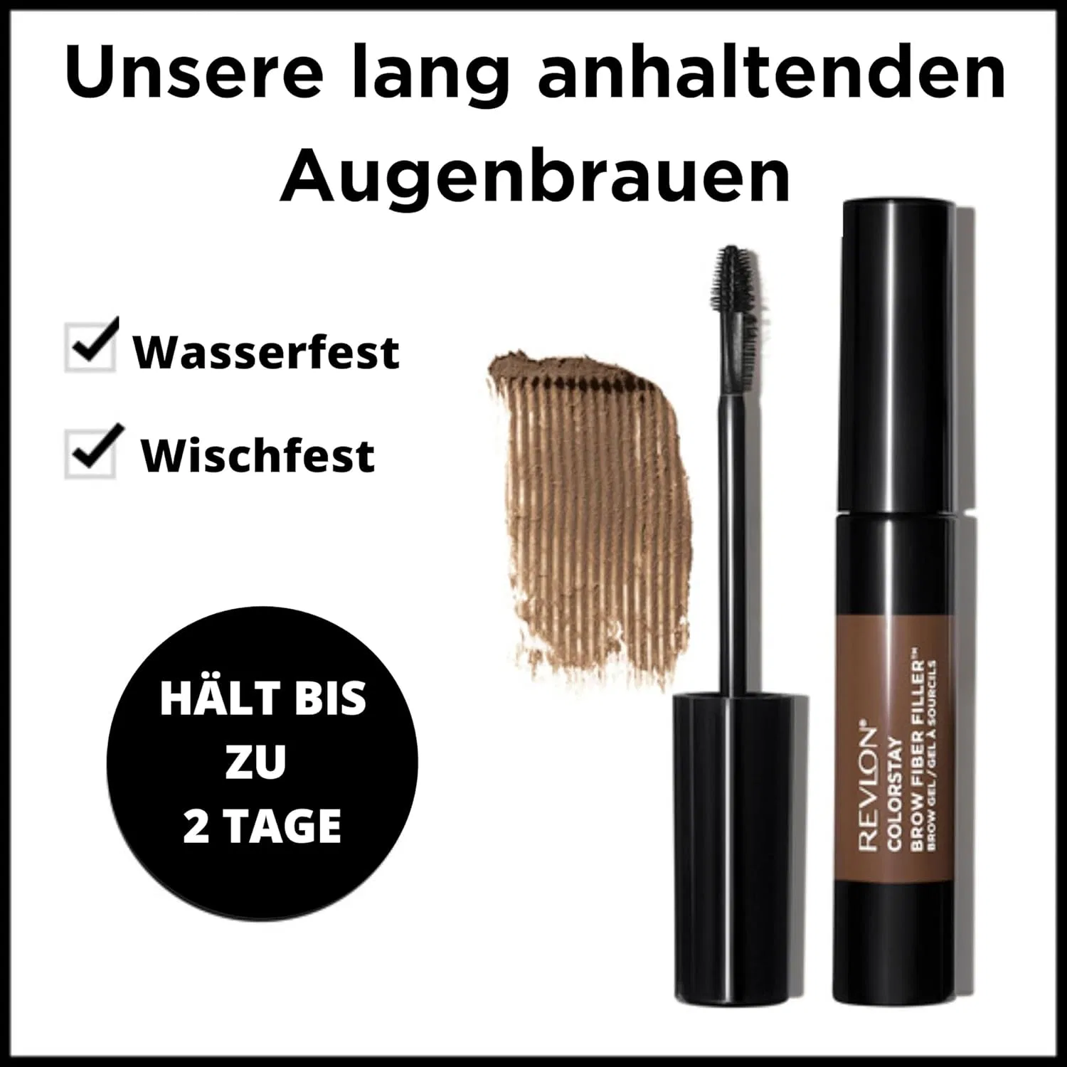 Водостойкий гель-филлер для бровей Revlon ColorStay Brow Fibre Filler, 305 Dark Brown, 6.5 г Revlon, Dark Brown — фото 2