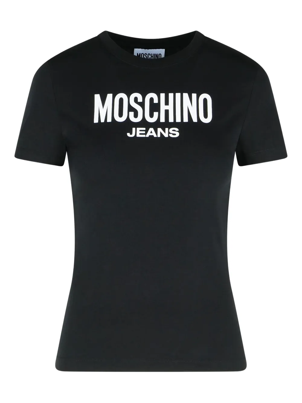 

Хлопковая футболка с логотипом MOSCHINO JEANS, черный