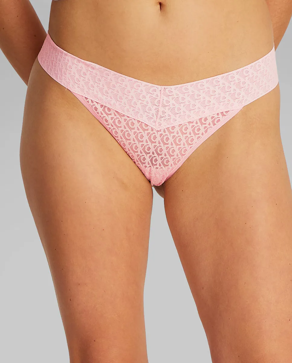 

Кружевные стринги с логотипом Icon Calvin Klein, цвет Rosa claro