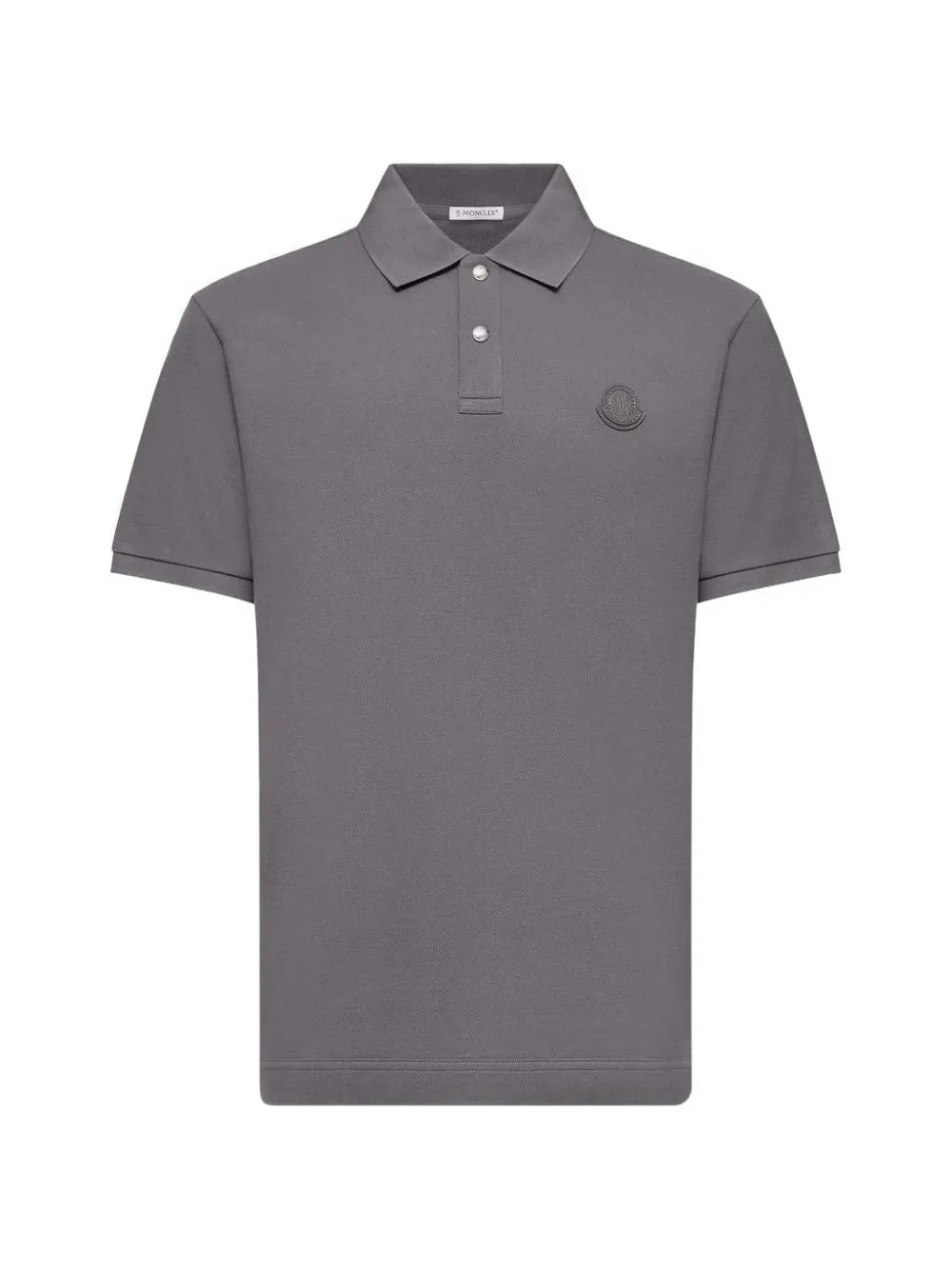 

Поло из пике с нашивкой-логотипом Moncler, серый
