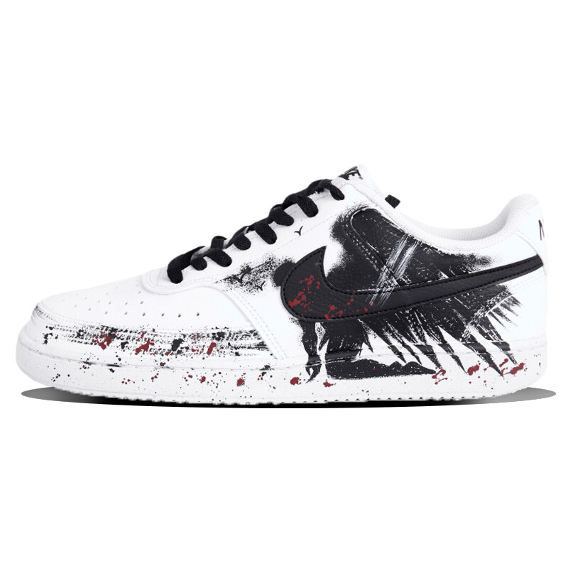 

Кроссовки Nike Court Vision Skateboarding Shoes Men Low-top Black/white, черный