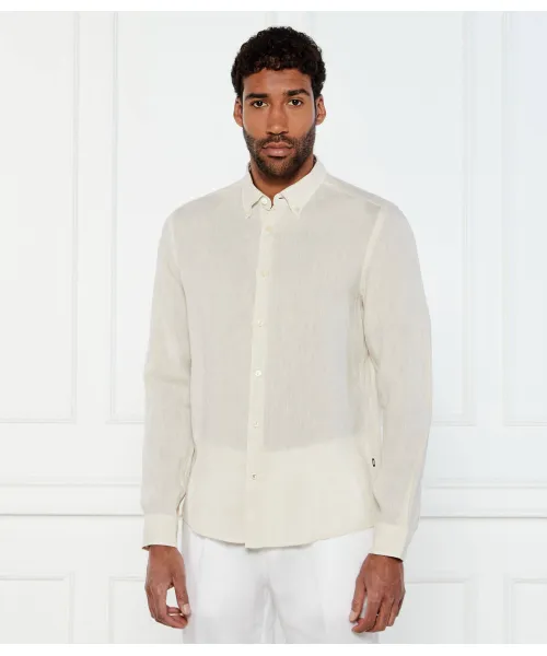 

Льняная рубашка c-liam-s-bd-c1-243 Regular fit Boss, бежевый