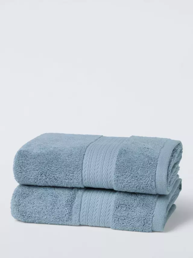 

Полотенце John Lewis Cotton/Viscose Blend 2 шт, цвет pacific
